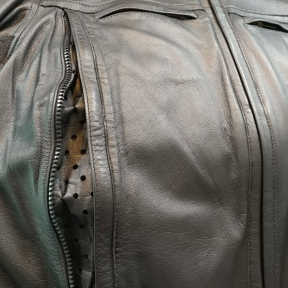 Women's Large L Harley-Davidson Leather Jacket 98136-03VW Front Vented Embossed - Picture 5 of 13